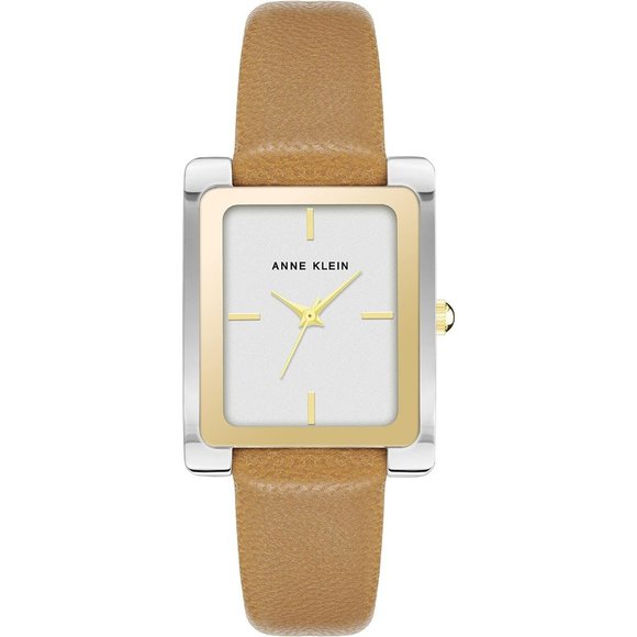 Women's Gold Tone Leather Strap Water Resistant Quartz Movement Watch - Picture 1 of 7